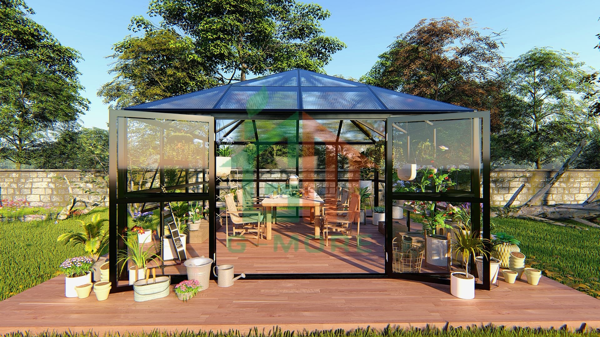 G-more Titan Gazebo Series Greenhouse-GT8404