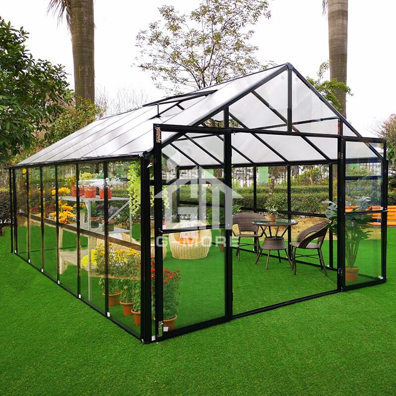 16'x11.3' G-more Elite Luxury Hobby Glass Greenhouse-GE1406
