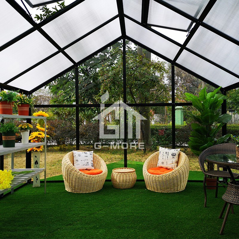16'x11.3' G-more Elite Luxury Hobby Glass Greenhouse-GE1406