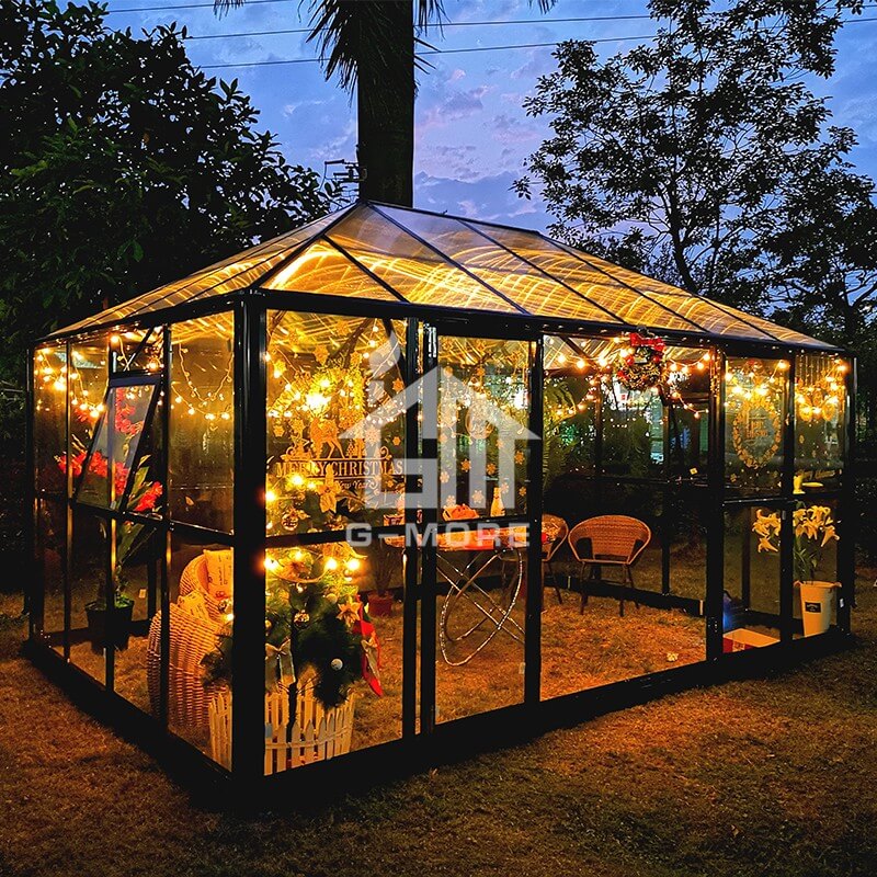 10'x14' G-MORE Royal Park Easy DIY Glass Conservatory-GE2604