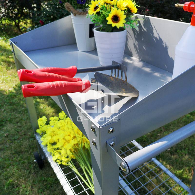 3'x1.5' G-MORE Two-Wheels, Stainless Bolt & nuts Versatile Steel Potting Bench