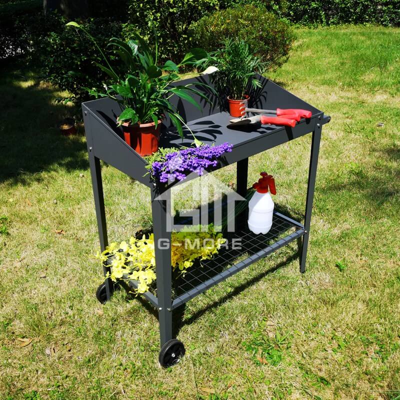 G-MORE Two-Wheels, Stainless Bolt & nuts Versatile Steel Potting Bench