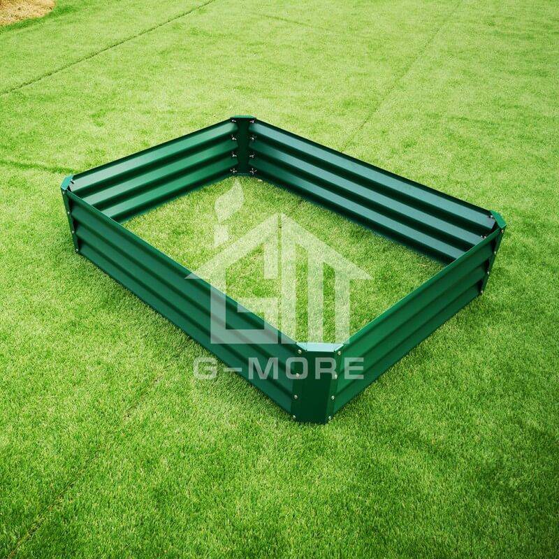 G MORE 120X150 CM Wholesale Green Rectangular Vegetable Gardening Metal  Raised Garden Beds