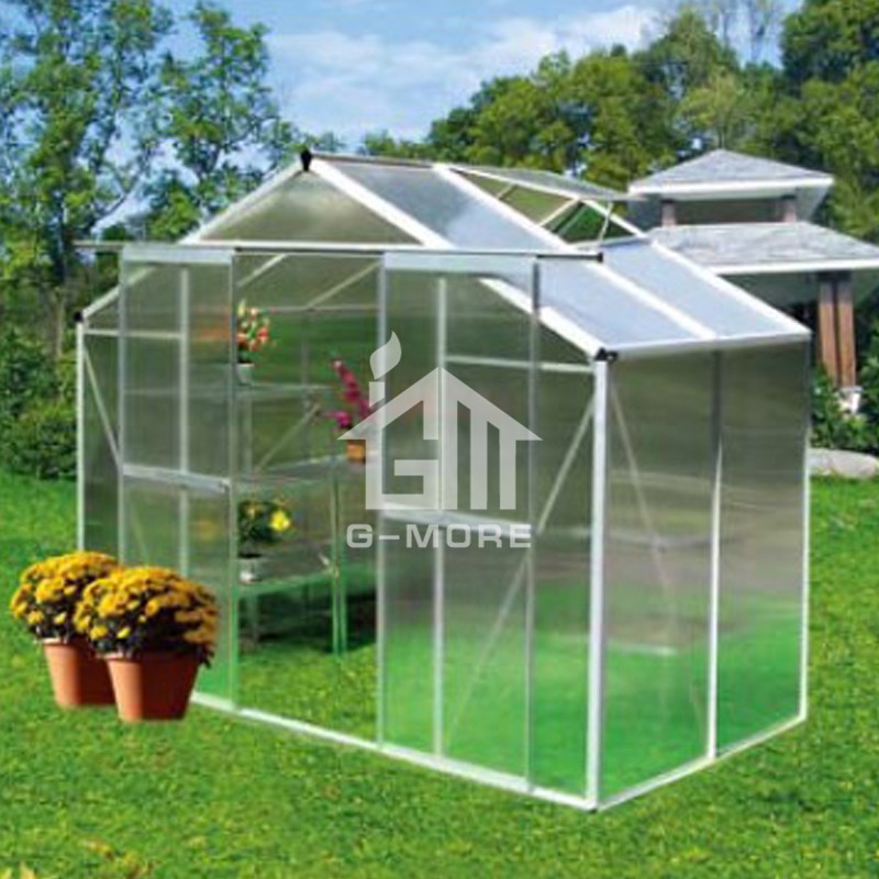 147x285cm Aluminum Greenhouse Manufacturer Traditional Series Aluminum/Polycarbonate Hobby Greenhouse