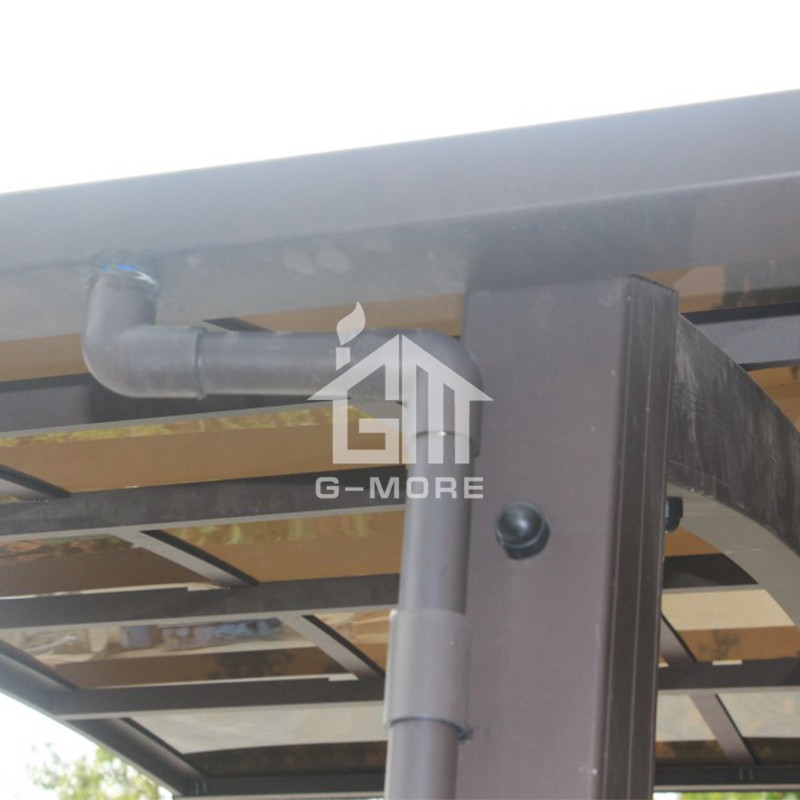 G-MORE Carport,Customize 2 Post Aluminum Frame Soild Polycarbonate Panels - GM73001