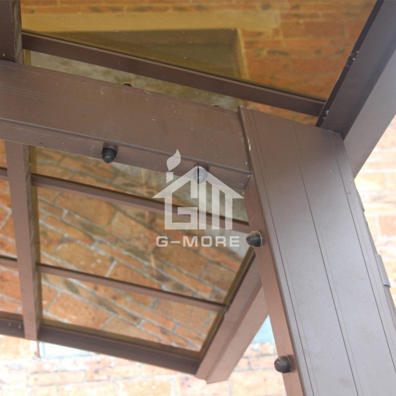 G-MORE Carport,Customize 2 Post Aluminum Frame Soild Polycarbonate Panels - GM73001