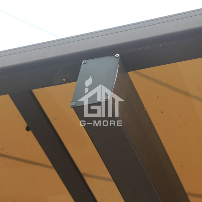 G-MORE Carport,Customize 2 Post Aluminum Frame Soild Polycarbonate Panels - GM73001