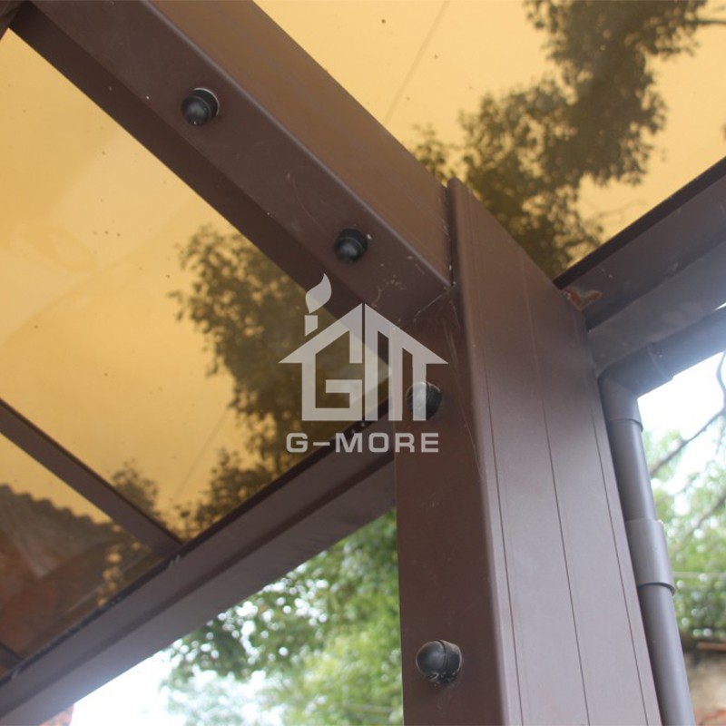 G-MORE Carport,Customize 2 Post Aluminum Frame Soild Polycarbonate Panels - GM73001