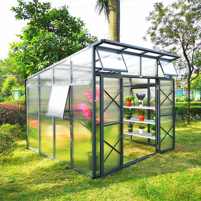 10'x9' G-MORE High Quality Free Standing Pent Roof Sun Room / Sunroom Kit-GM32904
