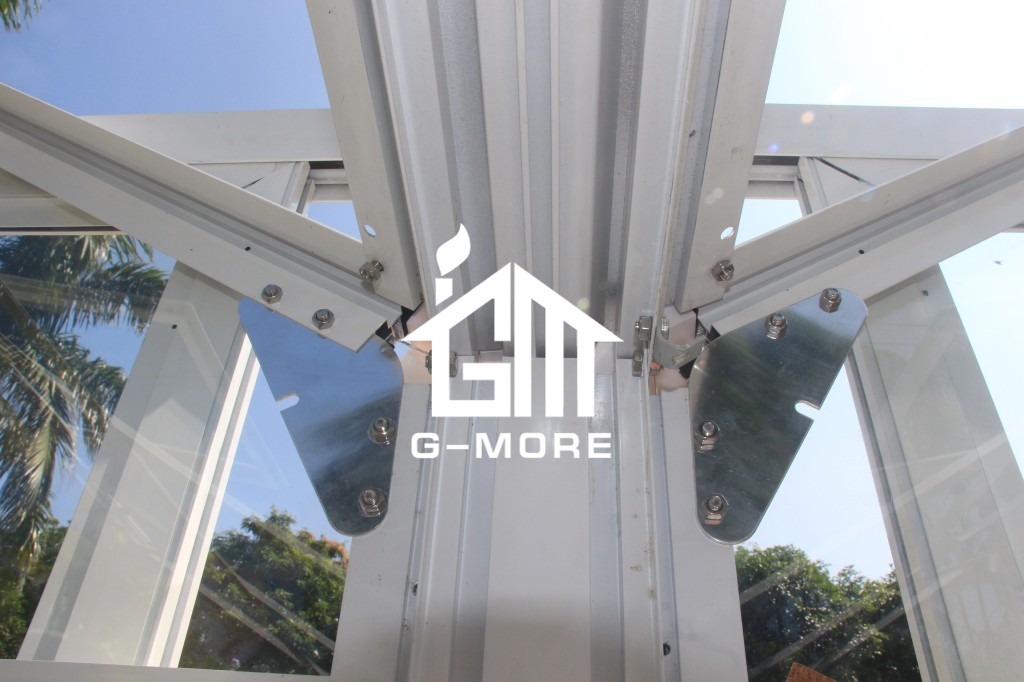 16.7'x13' G-MORE Multi-Span Series,Aluminum Frame PC/Glass Greenhouse