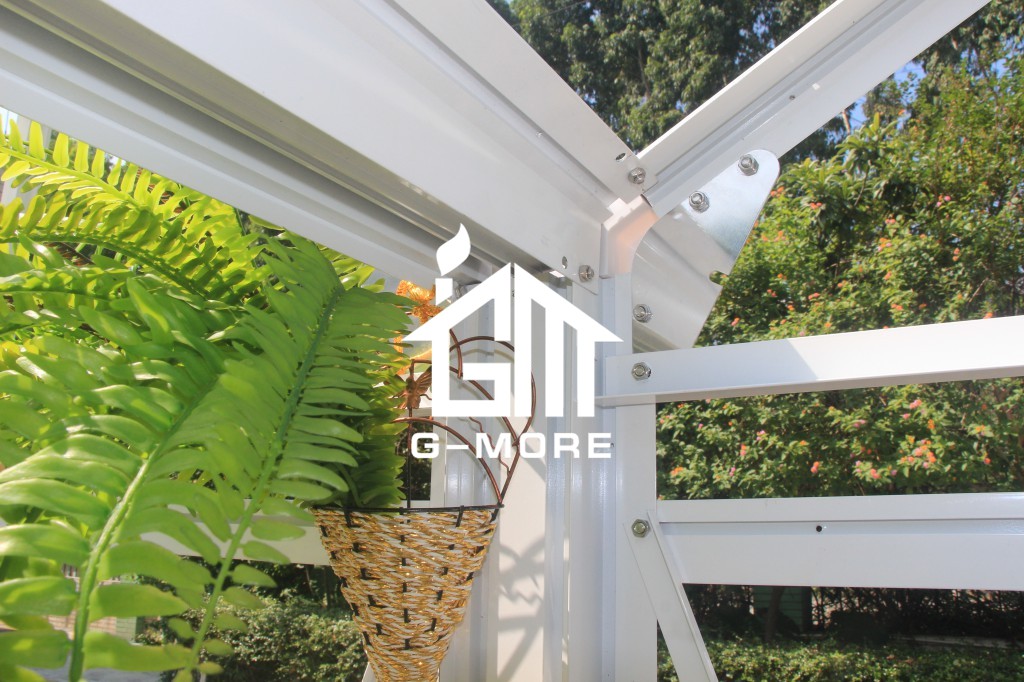 16.7'x13' G-MORE Multi-Span Series,Aluminum Frame PC/Glass Greenhouse