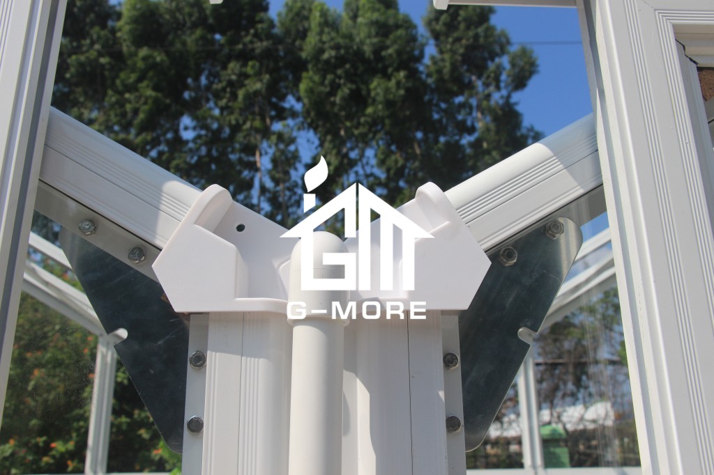 16.7'x13' G-MORE Multi-Span Series,Aluminum Frame PC/Glass Greenhouse