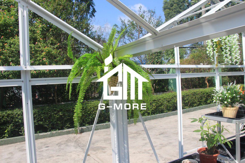 16.7'x13' G-MORE Multi-Span Series,Aluminum Frame PC/Glass Greenhouse