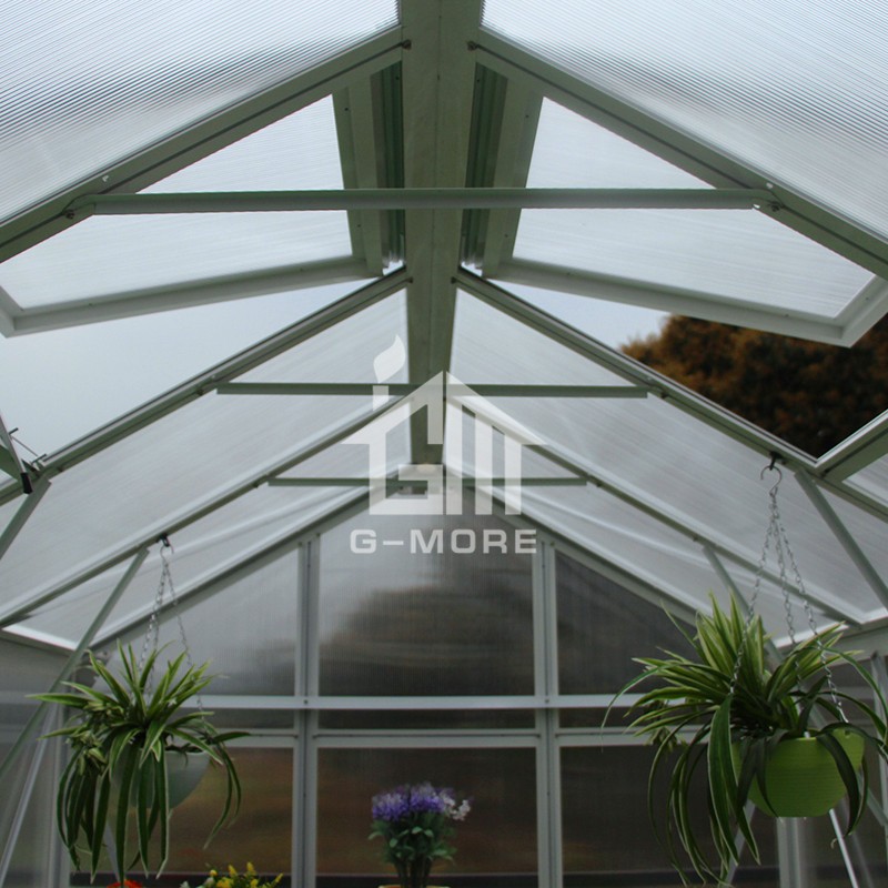6'x8.5' G-more Imperial Series Single Door Super Strong Glass Conservatory Greenhouse - GM34304