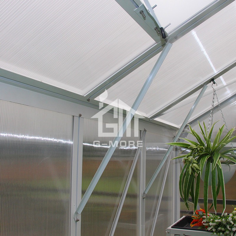 6'x8.5' G-more Imperial Series Single Door Super Strong Glass Conservatory Greenhouse - GM34304