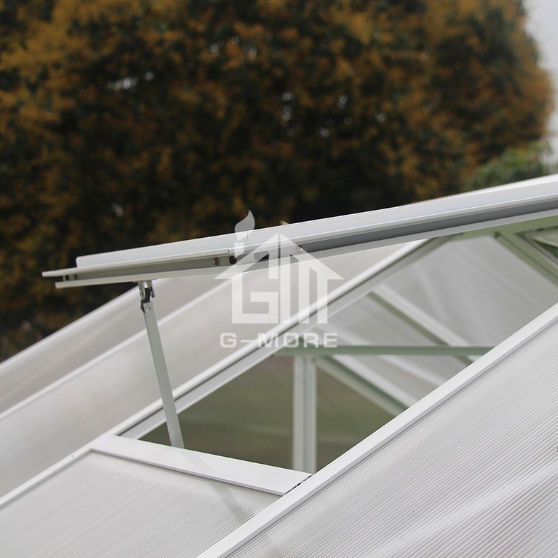 6'x8.5' G-more Imperial Series Single Door Super Strong Glass Conservatory Greenhouse - GM34304