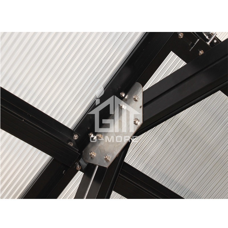 13'x20' G-MORE  4M Width/6M Length Heavy Duty Grow Smart Aluminium 10MM Polycarbonate Black Hobby Greenhouse