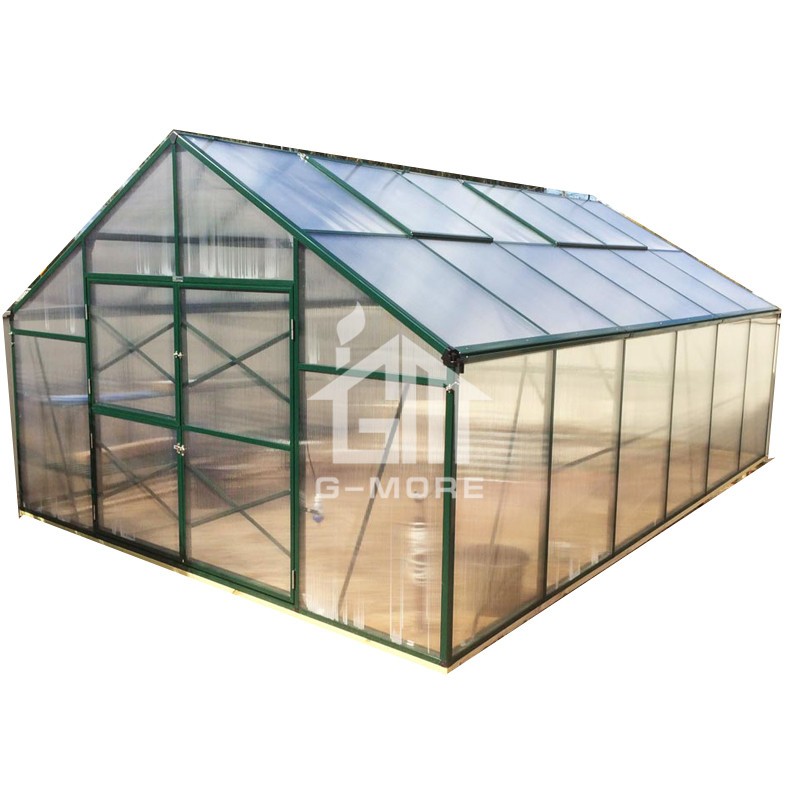 13'x20' G-MORE  4M Width/6M Length Heavy Duty Grow Smart Aluminium 10MM Polycarbonate Green Hobby Greenhouse