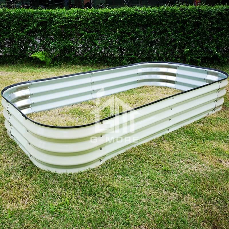 G-MORE 90 x 180CM Fast Assembly Creme Raised Garden Beds